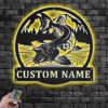 Personalized Northern Pike Fish Metal Wall Signs With RGB Led Light