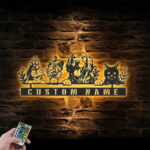 Personalized Rabit Chicken Dog Cat Farm Farmhouse Metal Wall Signs With RGB Led Light