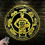 Personalized Soccer Metal Wall Signs With RGB Led Light