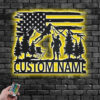 Personalized US Fisherman Metal Wall Signs With RGB Led Light