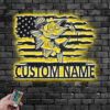 Personalized US Walleye Fish Metal Wall Signs With RGB Led Light