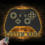 Personalized Video Game Room Metal Wall Signs With RGB Led Light