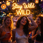 Stay Wild Script LED Neon Sign for Home, Bedroom and Wall Decoration