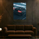 UV Printed Neon Sports Car Wall Art – Modern Automotive Decor for Man Cave & Gaming Room