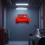 UV Printed Neon Supercar Wall Art – Modern Automotive Canvas for Gamer Room & Man Cave