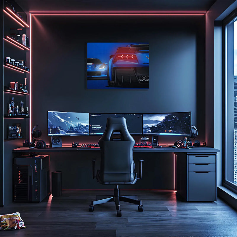 1UVPrintedNeonSupercarWallArt_ModernAutomotiveDecorforGamerRoom_ManCave.jpg