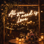 “All You Need Is Love” Wedding Neon Sign – Romantic LED Neon Light for Wedding Backdrop, Reception & Home Decor