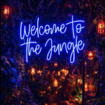 “Welcome to the Jungle” Custom Neon Sign – Personalized LED Neon Light for Bedroom, Wedding, Kids Room & Wall Decor