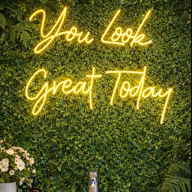1_YouLookGreatToday_NeonSign_WarmYellowLEDNeonScriptforPhotoBackdrop_Salon_CafeDecor.jpg