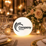 Round Frameless LED Logo Light Box — Custom Branded Illuminated Display for Corporate Events