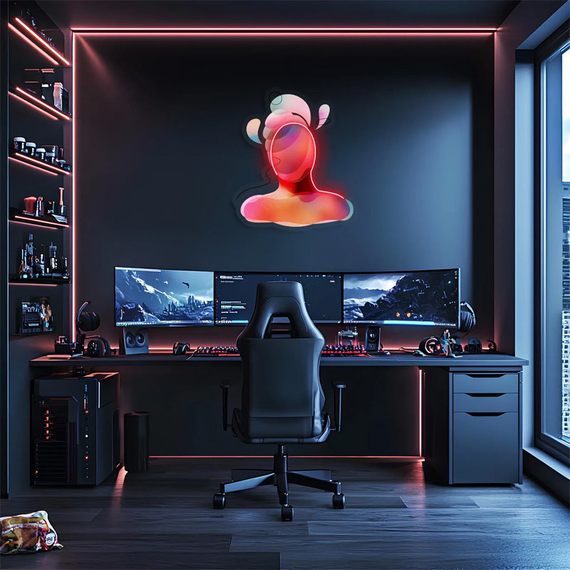 2AbstractGamerRoomNeonWallArt_ModernPlexiglassLEDPoster_ColorfulFaceDecor.jpg