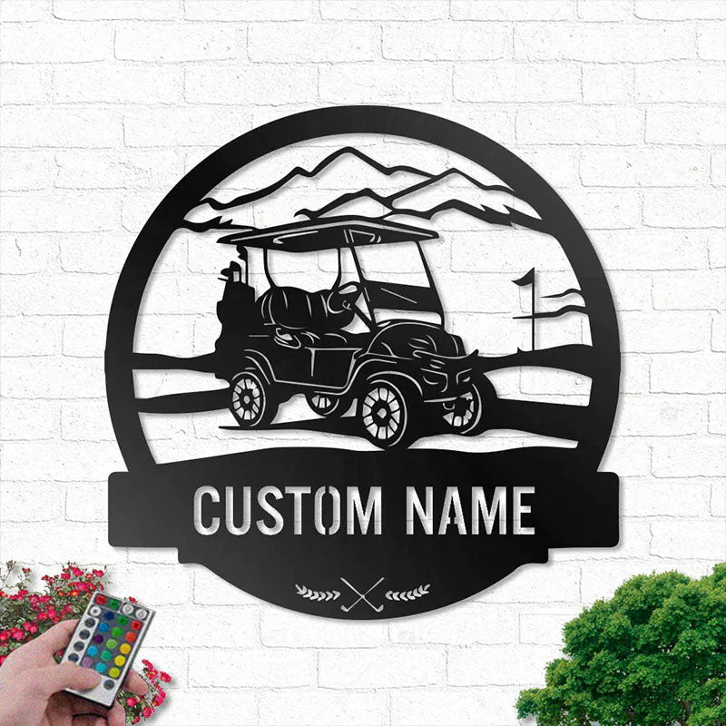 2CustomNameGolfPlayersNameSignDecorationForRoom_MetalWallSignsWithRGBLedLight.jpg