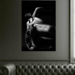 Neon Sports Car Wall Art UV Print – Modern Luxury Automotive Decor for Gamer Room & Man Cave - LEDTOT