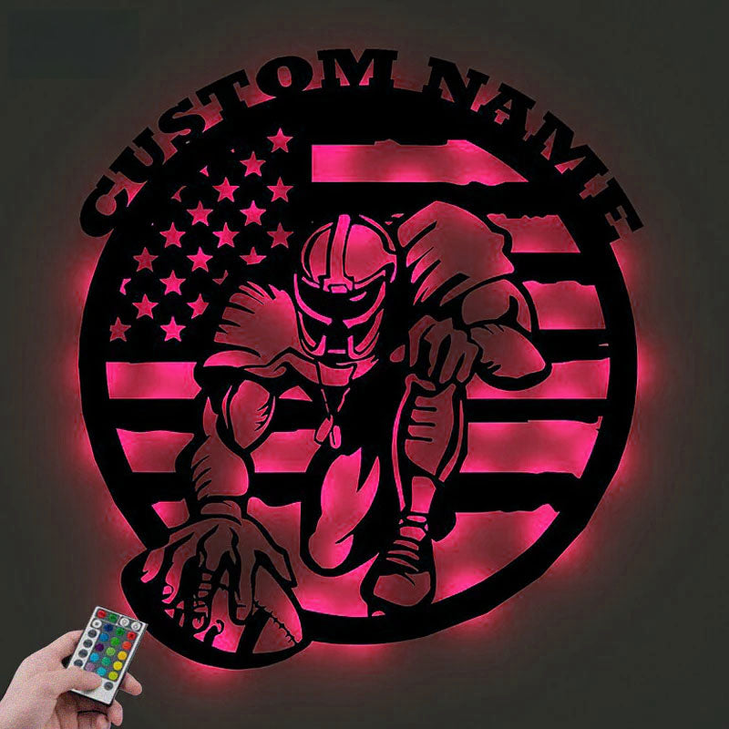 2PersonalizedFootballMetalSigns_MetalWallSignsWithRGBLedLight.jpg