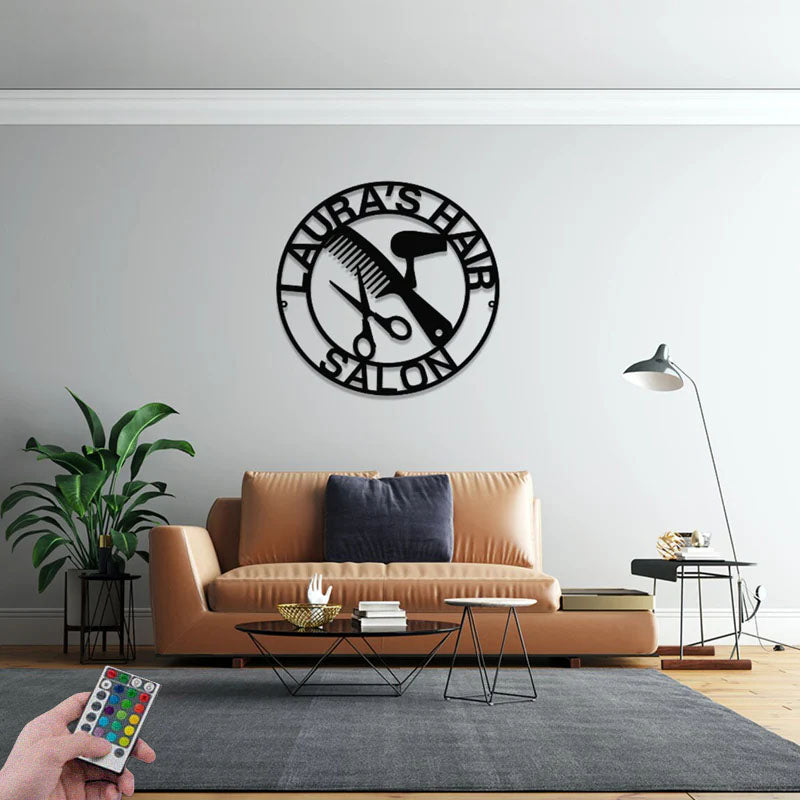 2PersonalizedHairSalonSign_MetalWallSignsWithRGBLedLight.jpg