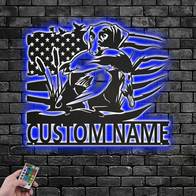 2PersonalizedUSDuckHunting_MetalWallSignsWithRGBLedLight.jpg