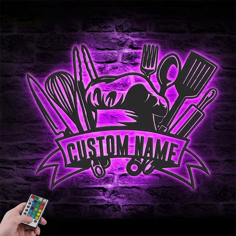 3CustomNameChefToolsMetalWallSignsWithRGBLedLight.jpg
