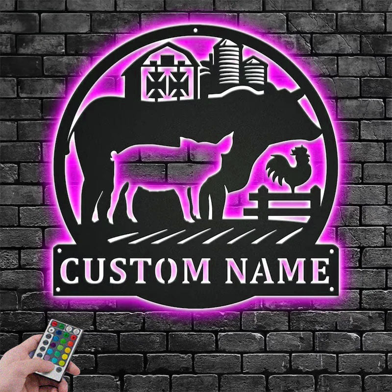 3CustomNameFarmerNameSignDecorationForRoom_MetalWallSignsWithRGBLedLight.jpg