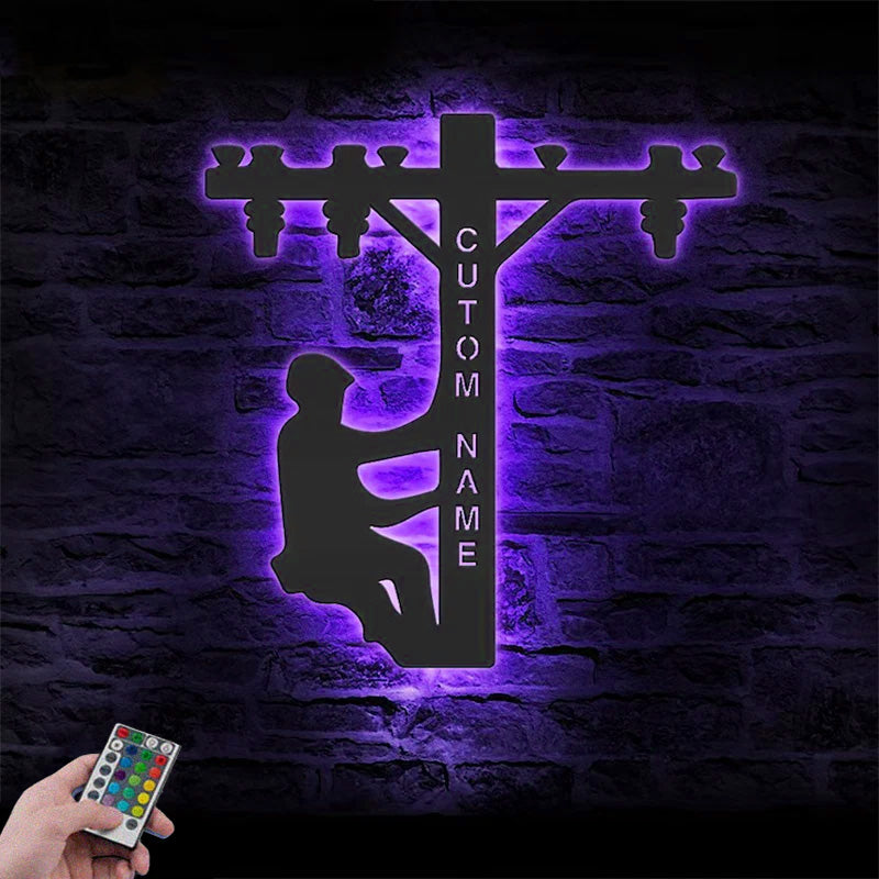 3CustomNameLinemanElectricianMetalWallSignsWithRGBLedLight.jpg