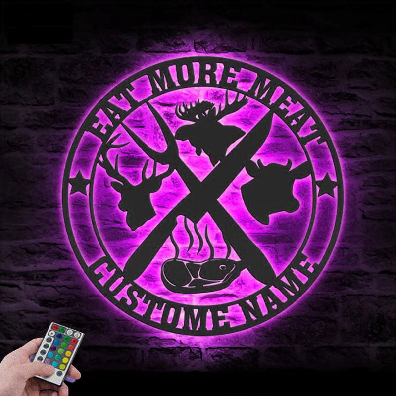 3PersonalizedCowDeerMooseMeatShopMetalWallSignsWithRGBLedLight.jpg