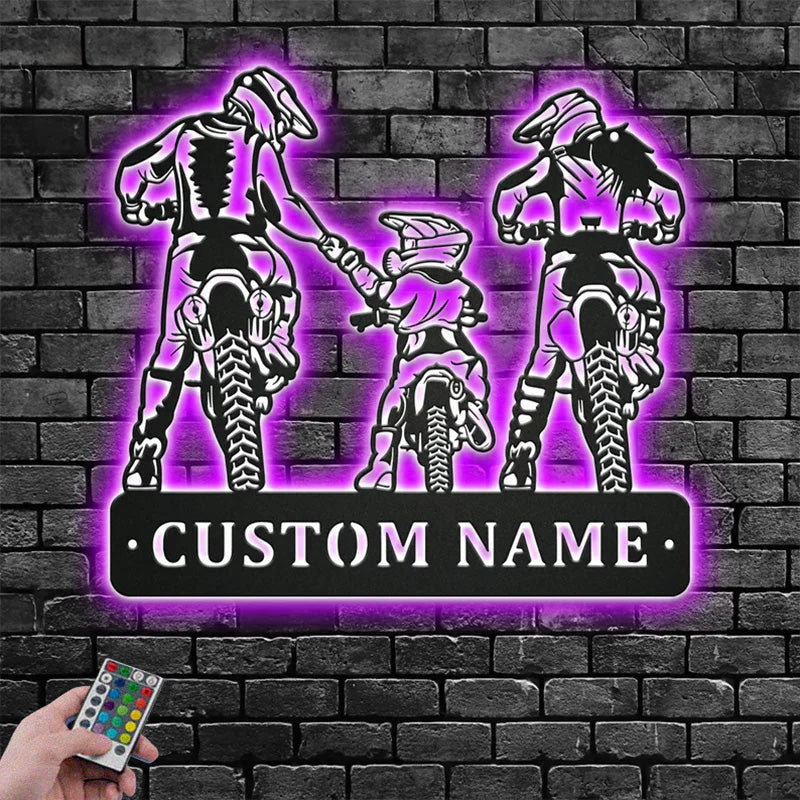 3PersonalizedFamilyMotocrossMetalWallSignsWithRGBLedLight.jpg