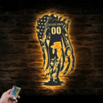 Personalized Player Custom Name Sign Home Decor, Metal Wall Signs With RGB Led Light