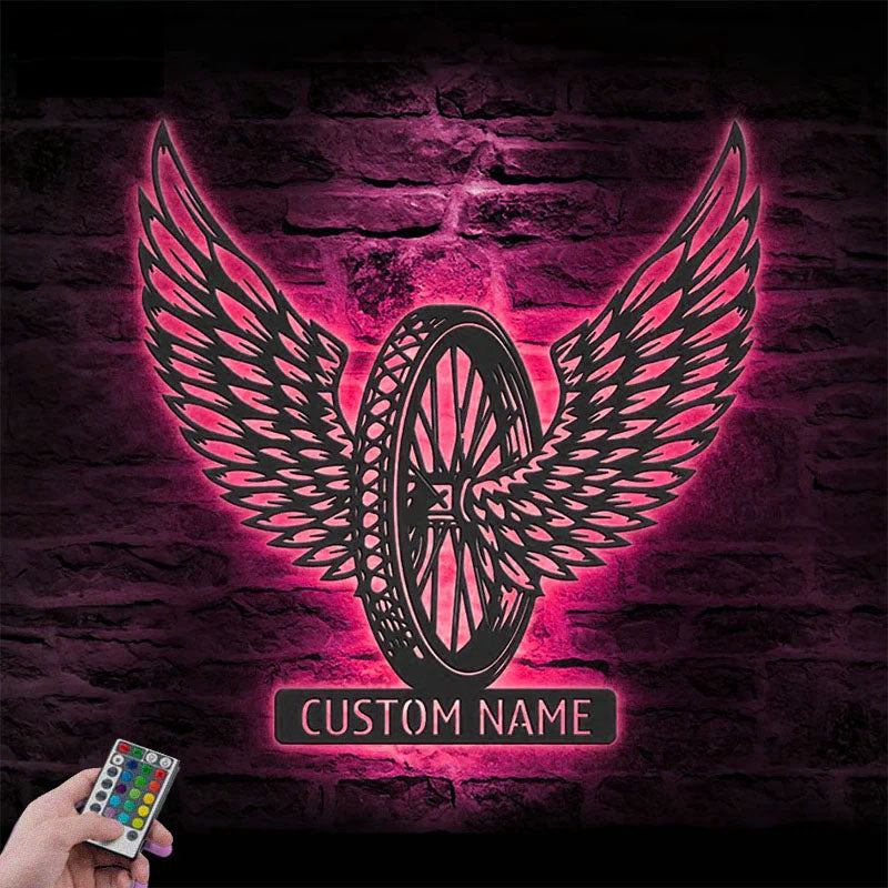 3PersonalizedWingedWheelMotocrossBiker_MetalWallSignsWithRGBLedLight.jpg