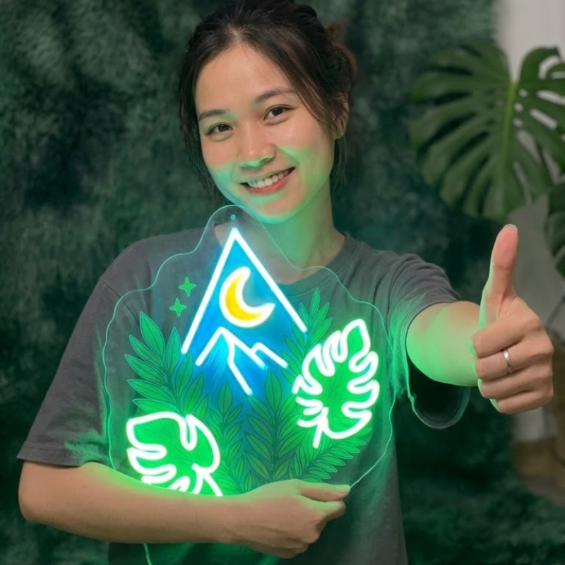 Custom LED neon sign review photo from Olivia T., Austin TX