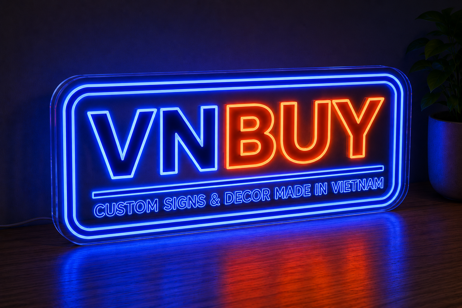 LEDTOT RGB programmable neon sign – on