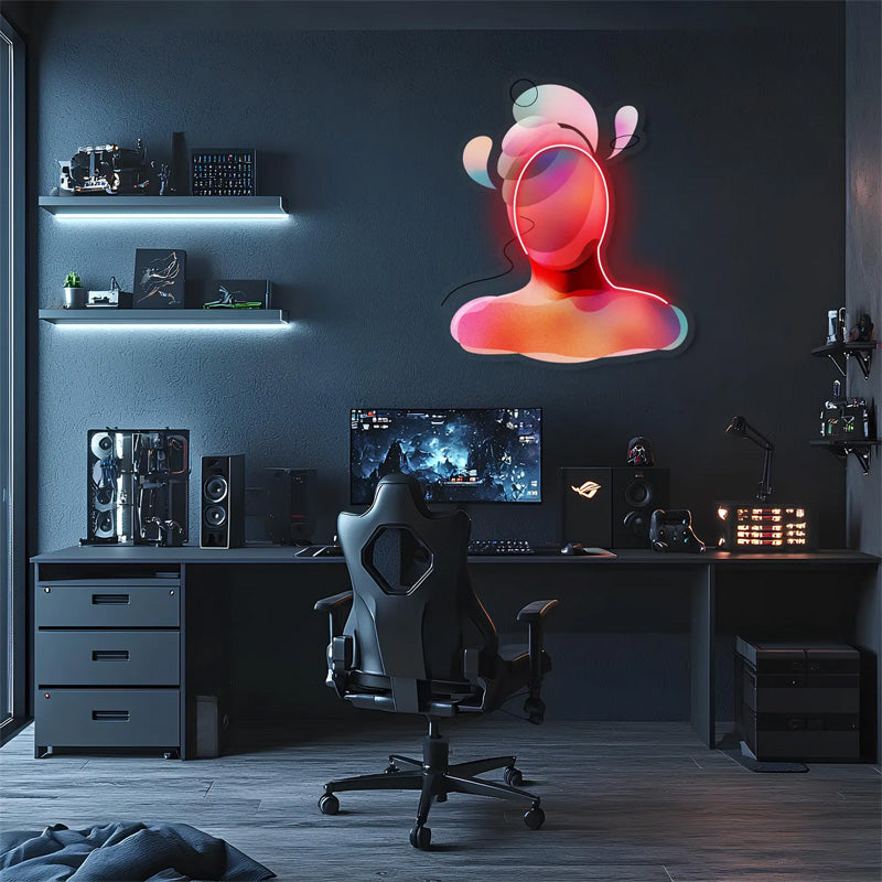 AbstractGamerRoomNeonWallArt_ModernPlexiglassLEDPoster_ColorfulFaceDecor.jpg