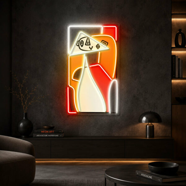 Abstract Neon Art - Geometric Figure LED Wall Decor