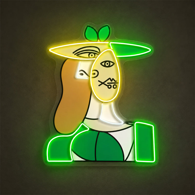 AbstractNeonArt-GreenCubistPortraitWallDecor1.jpg