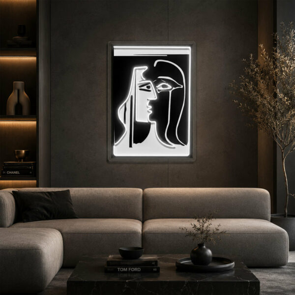 Abstract Neon Art - Minimal Face LED Wall Decor Sign