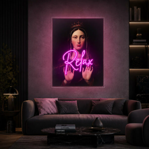 Abstract Neon Art - Relax Portrait LED Wall Decor