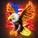 Neon Sign for Home Office – Eagle LED Wall Decor