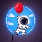 Neon Signs for Teen Girl Bedroom - Cute Astronaut LED Light