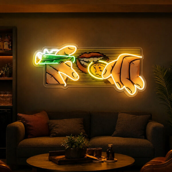 Basement Neon Sign - Crypto Smoke LED Wall Decor