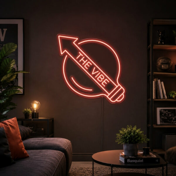 Basement Neon Sign - The Vibe LED Lounge Wall Decor