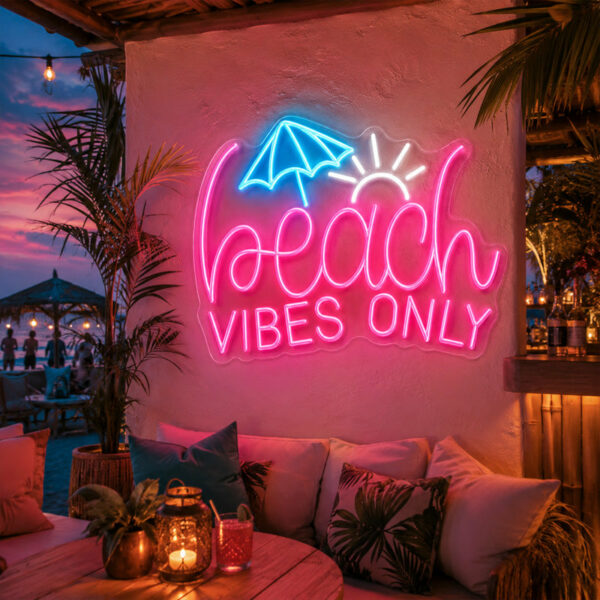 Beach & Summer Party Neon Signs - Beach Vibes Only