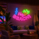 Beach & Summer Party Neon Signs - Hey Beach Glow
