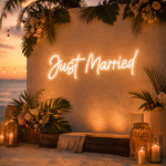 Beach & Summer Party Neon Signs - Just Married Glow