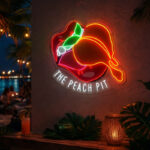 Beach & Summer Party Neon Signs - Peach Party Vibes