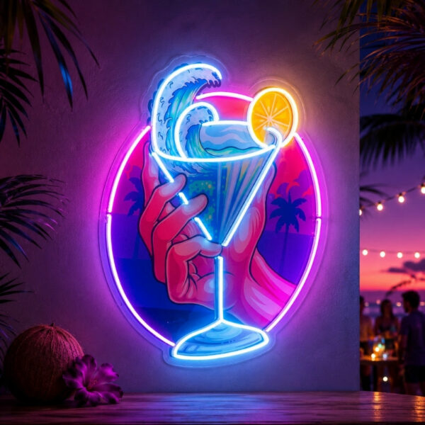 Beach & Summer Party Neon Signs - Tropical Cocktail Art