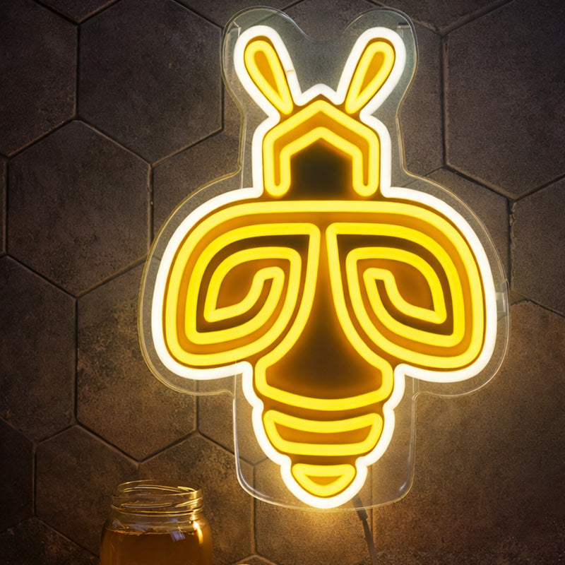 BeeNeonLEDSign_BrightYellowHoneybeeWallLightforShop_Cafe_HomeDecor.jpg