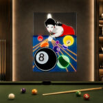 Billiards Neon Sign - Elegant Pool Player Wall Decor