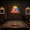Billiards Pool Room Neon Sign - 3 Ball Wall Art Decor