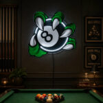 Billiards Pool Room Neon Sign - 8 Ball Claw Wall Decor