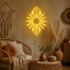 Custom Boho Neon Sign | Celestial Sun LED Wall Decor for Bedroom & Lounge
