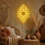 Custom Boho Neon Sign | Celestial Sun LED Wall Decor for Bedroom & Lounge