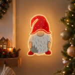 Christmas Neon Sign - Cute Gnome LED Wall Decor Light